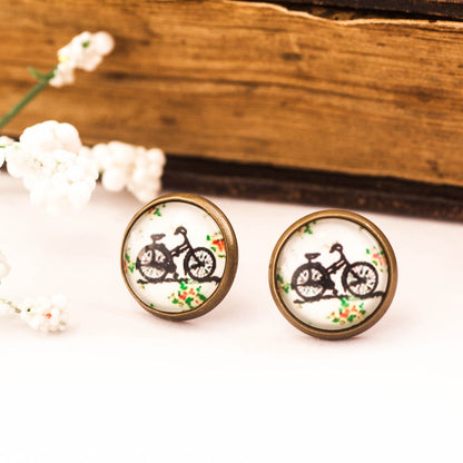 Pendientes tuerca bicicletas 2 pares